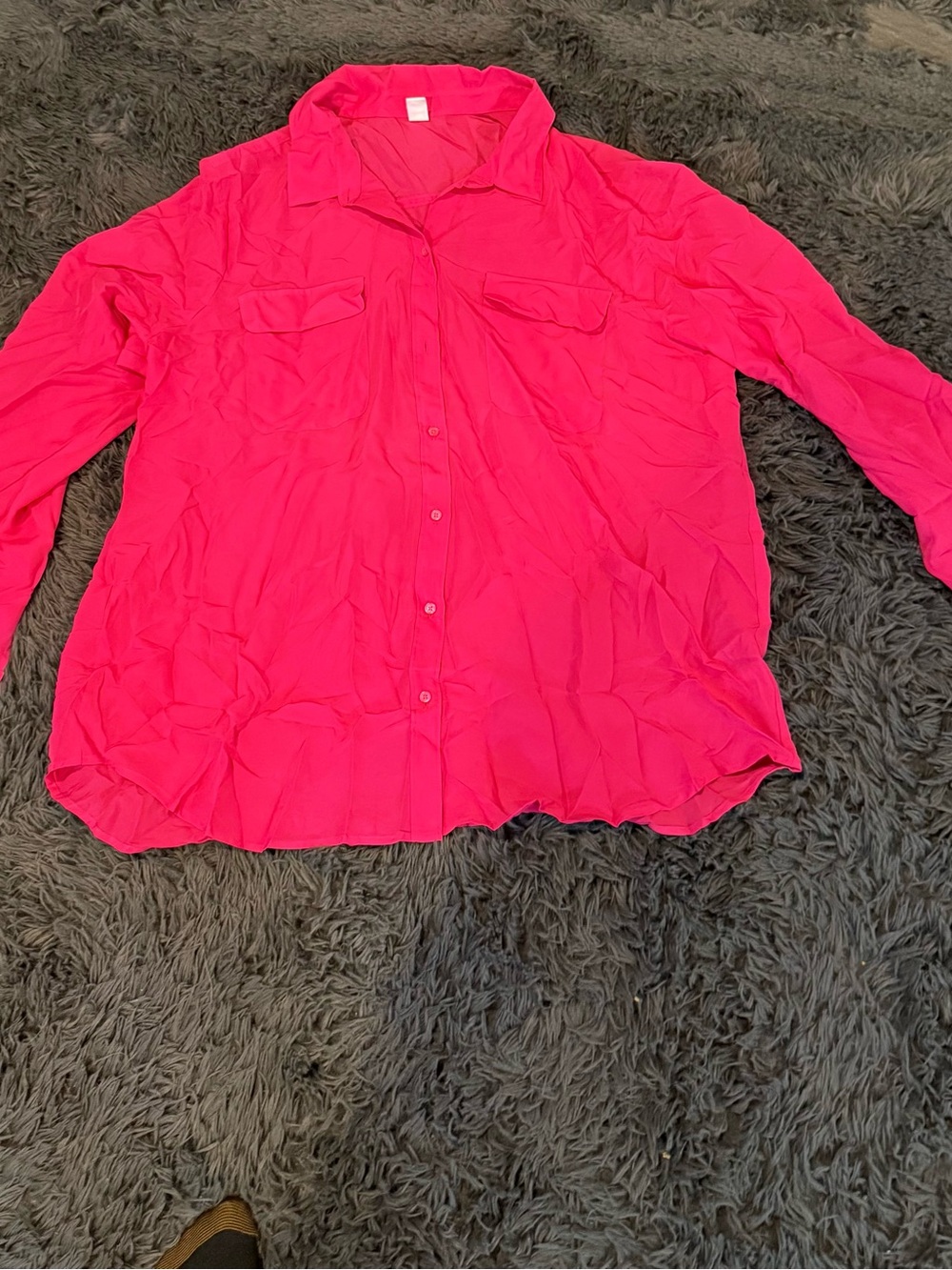 Old Navy Bright Pink Button-Down Shirt